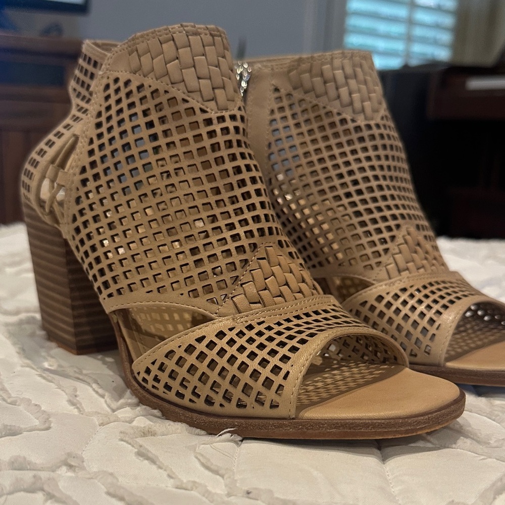 Vince Camuto Tan Cutout Heeled Sandals